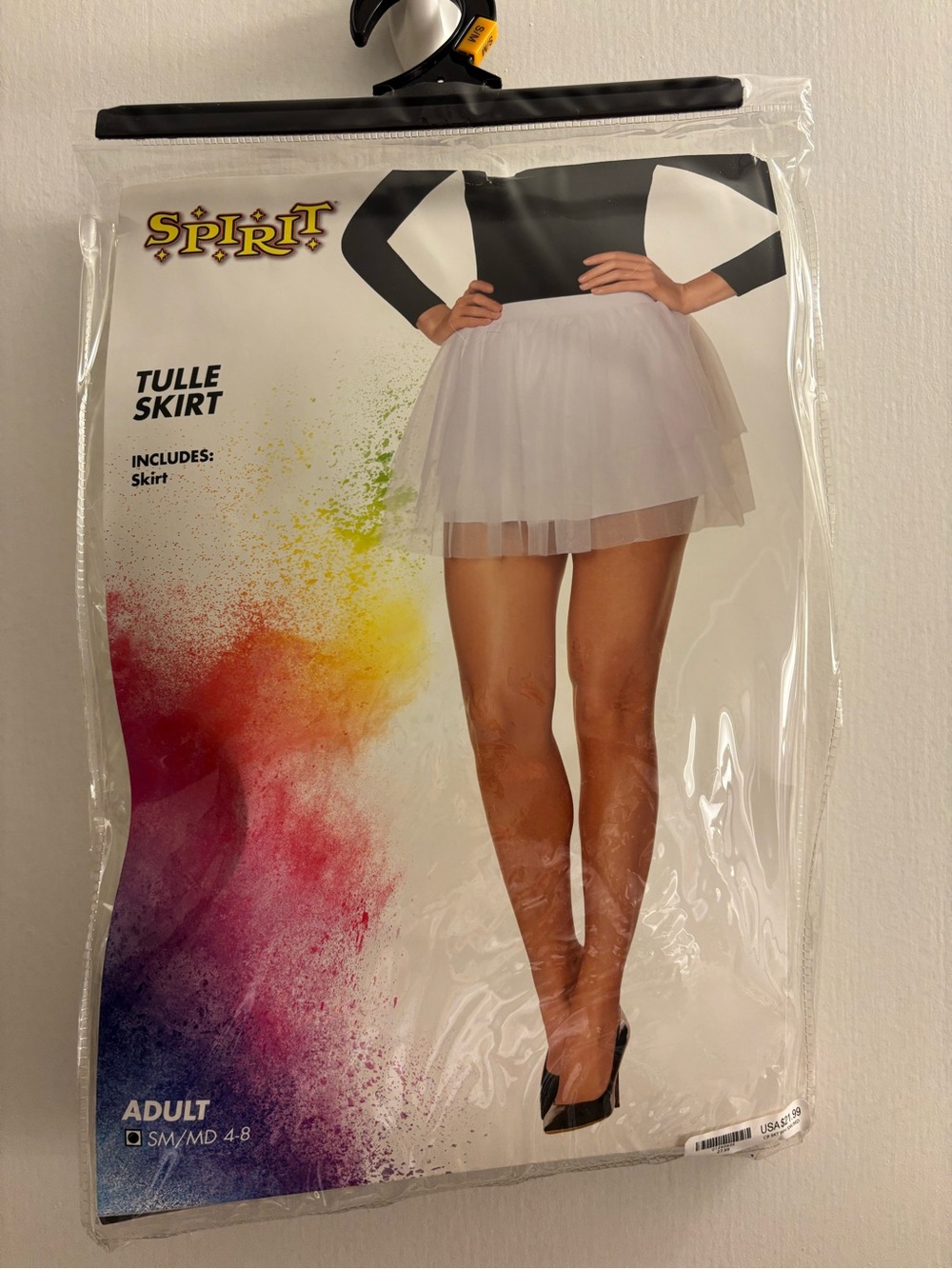 Spirit Halloween Tulle Skirt in White Size SM/MD
